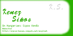 kenez sipos business card